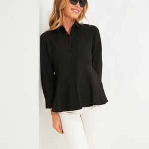 Tuckernuck Classic Black Button-Down Blouse